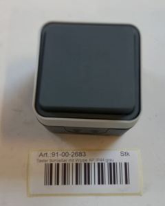 Push button NO switch with compensator AP IP44 grey